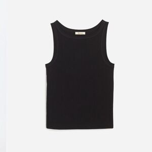 Madewell nu844 Black (Re)generative Cotton Essential High-Neck Tank
